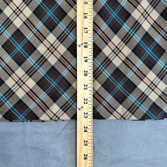 Academia Y2K Mixit Plaid Knee Length Skirt Sz 10 Brown - Picture 6 of 9